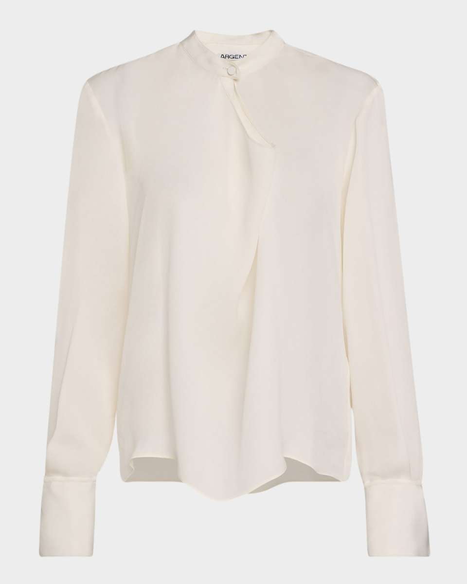Cutout Silk Double Georgette Blouse